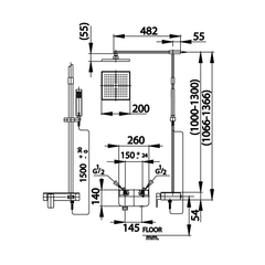 Thân sen tắm đứng Cotto CT2241W