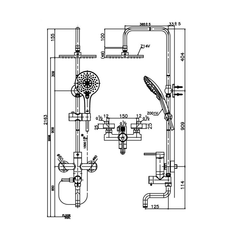 Thân sen tắm đứng Cotto CT5101W