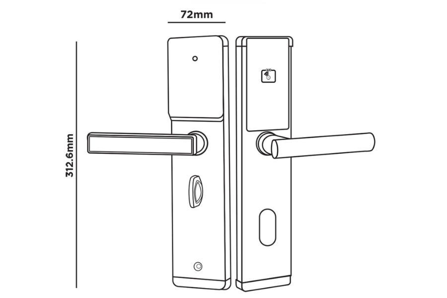 Khóa điện tử Hubert HB KSCG77 Copper