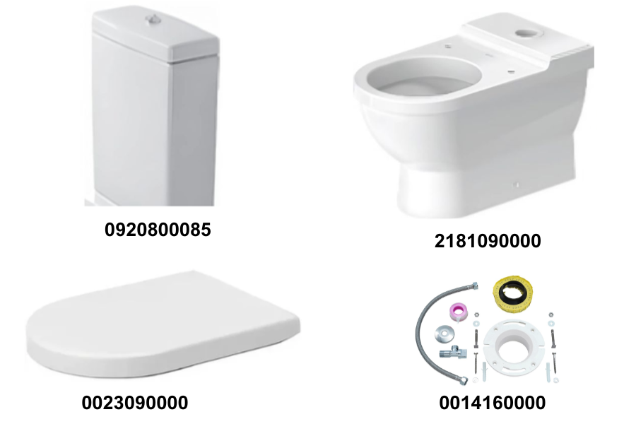 Bộ toilet hai khối Duravit Stack 3 D-2181090000