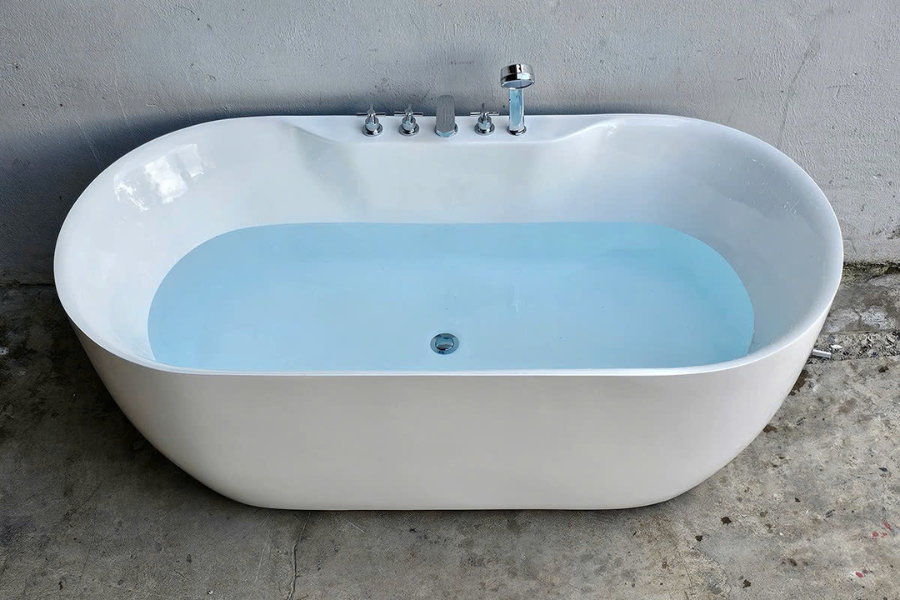 Bồn tắm Maamo MA-2456 SV Ovan trứng thành mỏng gắn sen vòi
