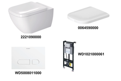 Bộ toilet treo tường Duravit Happy D.2 D-2221090000
