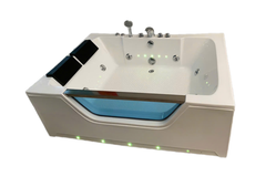 Bồn tắm Maamo MA-2251MV kính gắn massage và sen vòi, kèm gối