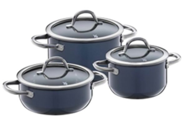 Bộ nồi 3 món WMF 0516855290 Fusiontec Inspire màu xanh Blueberry
