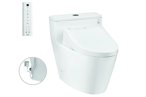 Bàn cầu một khối TOTO MS625DW14XW kèm nắp rửa điện tử WASHLET dòng C5 TCF24410AAA
