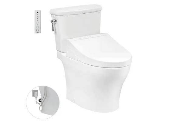 Bàn cầu hai khối CS986GW14XW kèm nắp rửa điện tử WASHLET dòng C5 TCF24410AAA