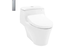 Bàn cầu một khối TOTO MS823CDRW12 kèm nắp rửa điện tử WASHLET dòng S7 TCF4911EZ