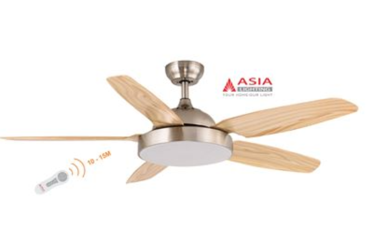 Quạt trần Asia Lighting QT05-N-01 5 cánh màu nâu