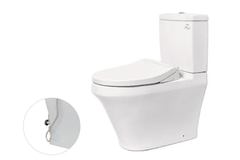 Bàn cầu hai khối TOTO CS948DE2XW, nắp đóng êm kèm vòi rửa nước lạnh TCW07S