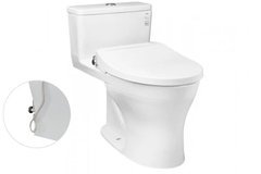 Bàn cầu một khối TOTO MS855DE2XW, nắp đóng êm kèm vòi rửa nước lạnh TCW07S