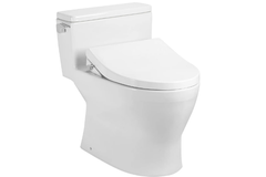 Bàn cầu một khối TOTO MS188VKE4XW_T53P100VR kết hợp nắp rửa cơ Eco-washer TCW1211A