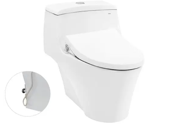 Bàn cầu một khối TOTO MS823DRE4XW kèm nắp rửa cơ Ecowasher TCW1211A