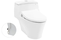 Bàn cầu một khối TOTO MS823DRE4XW kèm nắp rửa cơ Ecowasher TCW1211A
