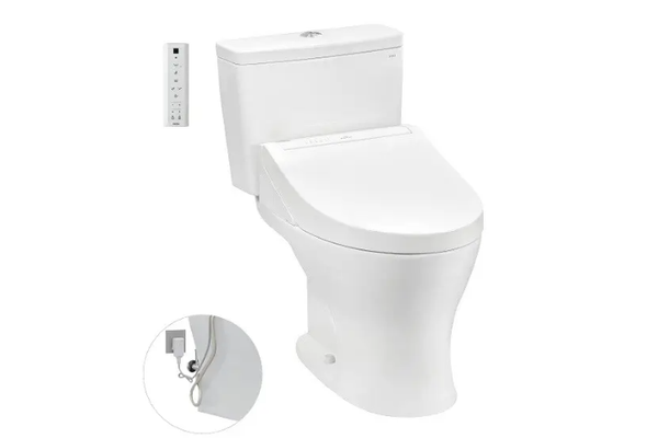 Bàn cầu hai khối TOTO CS735DW14XW kèm nắp rửa điện tử WASHLET dòng C5 TCF24410AAA