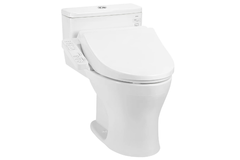 Bàn cầu một khối TOTO MS855DW18XW kèm nắp rửa điện tử WASHLET dòng C2 cơ bản TCF23710AAA