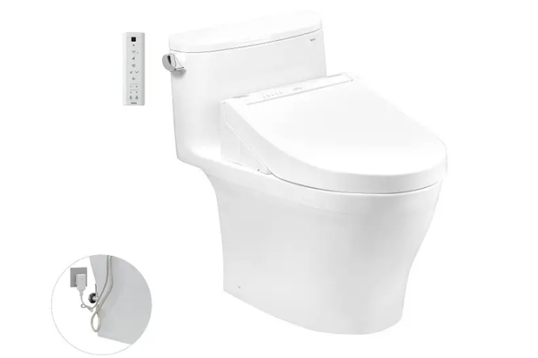 Bàn cầu một khối TOTO MS887RW14XW kèm nắp rửa điện tử WASHLET dòng C5 TCF24410AAA