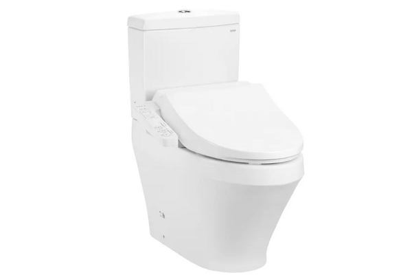 Bàn cầu hai khối TOTO CS945PDW18W kết hợp với WASHLET dòng C2 TCF23710AAA