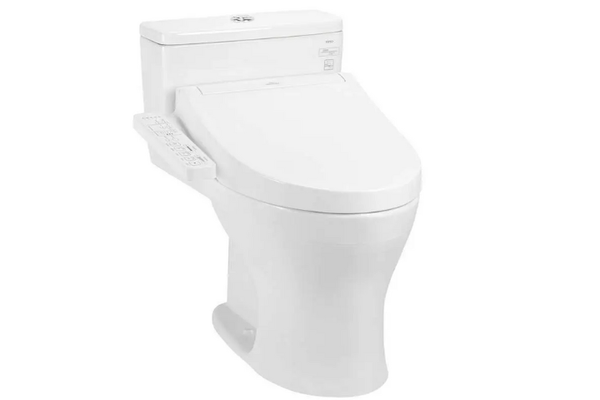Bàn cầu một khối TOTO MS855CDW17XW kèm nắp rửa điện tử WASHLET dòng C2 TCF23460AAA