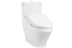 Bàn cầu hai khối TOTO CS948DW18XW kèm nắp rửa điện tử WASHLET dòng C2 cơ bản TCF23710AAA