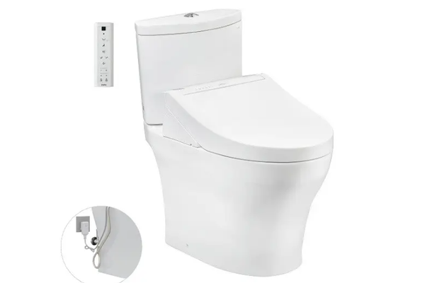 Bàn cầu hai khối TOTO CS838DW14XW kèm nắp rửa điện tử WASHLET dòng C5 TCF24410AAA