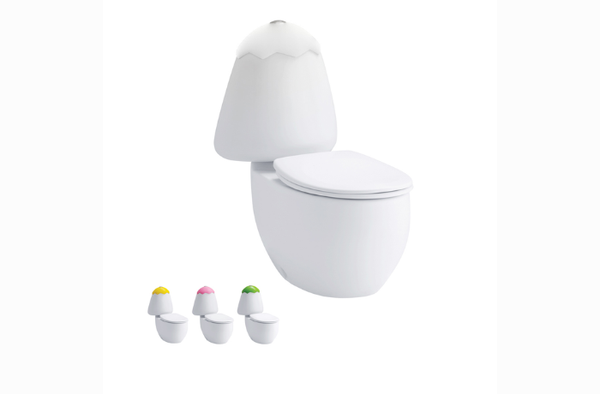 Bồn cầu Cotto C15017 WH Googai hai khối trẻ em nắp trắng