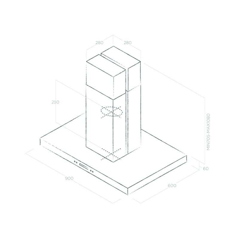 Máy hút mùi đảo Elica THIN ISLAND IX/A/120 PRF0144973