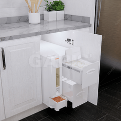 Thùng gạo cánh mở, 3 khoang, 30kg GR09.45