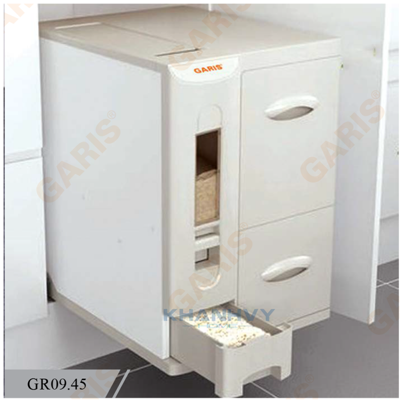 Thùng gạo cánh mở, 3 khoang, 30kg GR09.45