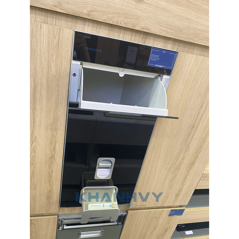 Thùng gạo gương nút nhấn Eurogold GB300B
