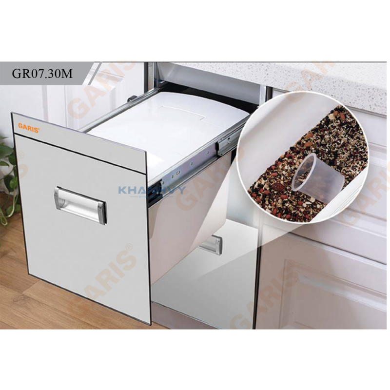 Thùng gạo mặt gương 2 khoang GR07.30M