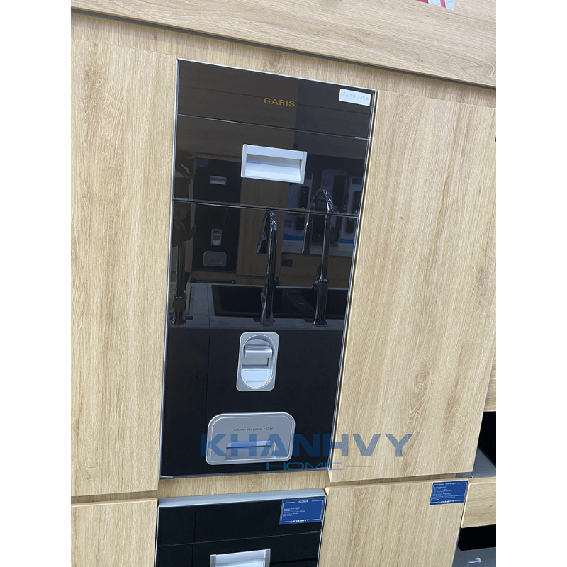 Thùng gạo mặt kính đen 12kg GR06.26B