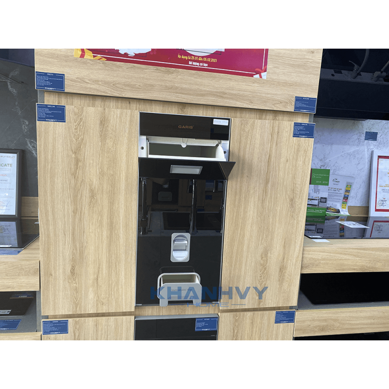 Thùng gạo mặt kính đen 12kg GR06.26B