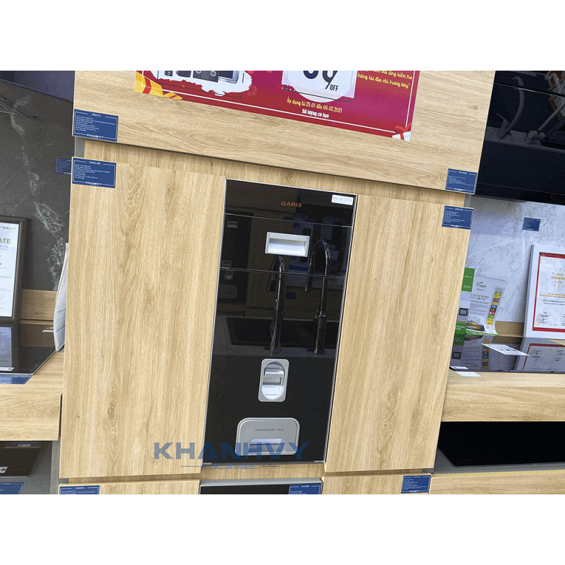 Thùng gạo mặt kính đen 12kg GR06.26B