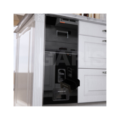 Thùng gạo mặt kính đen 15kg MR06.30B