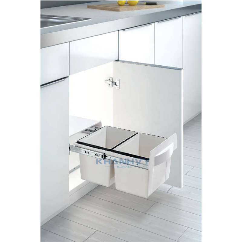 Thùng rác 2 ngăn âm tủ bếp Higold 307013