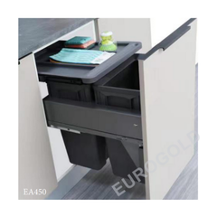 Thùng rác âm tủ ray hộp giảm chấn cao cấp Eurogold EA402