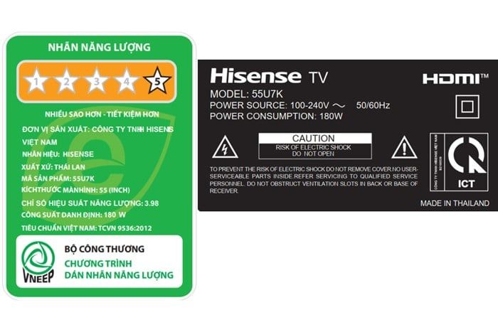 Tivi Hisense 55U7K ULED 4K 55 inch