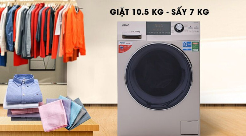  Khối lượng giặt sấy lớn và hiệu quả