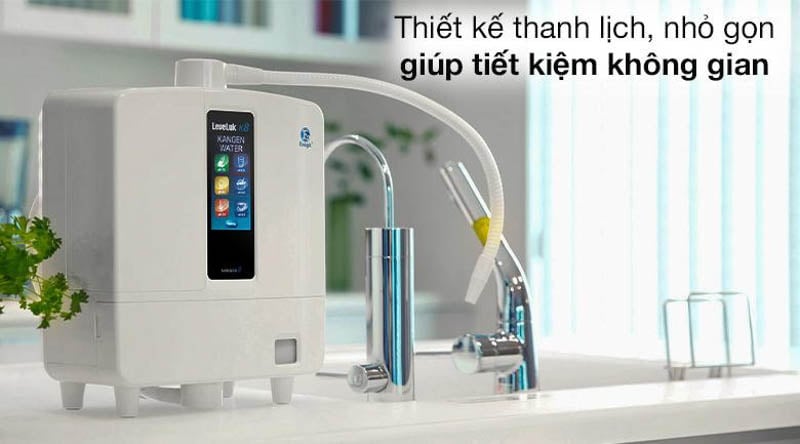 Máy lọc nước ion kiềm Kangen có thiết kế thanh lịch, nhỏ gọn, tiết kiệm không gian