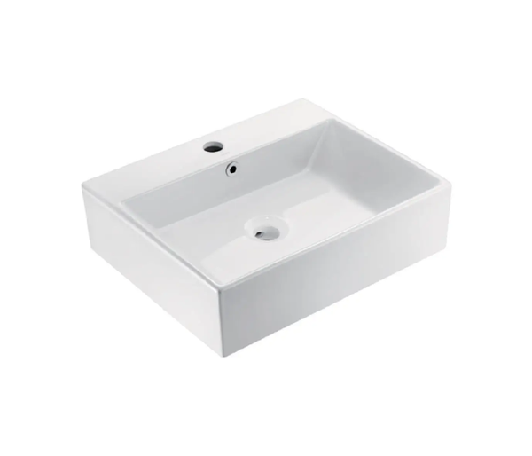 Chậu Lavabo Moen BC9903-125 đặt trên bàn hình chữ nhật
