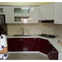 Tủ bếp góc nhựa Acrylic TBG-KVH03