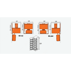 Tủ đồ khô 6 tầng Garis GS6.45D
