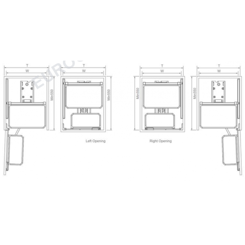 Tủ kho 6 tầng cánh mở Eurogold EUM6L660