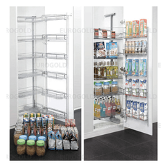 Tủ kho inox nan vuông mạ crom cao cấp cánh mở Eurogold EV445SQ