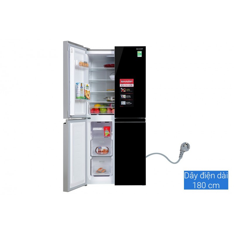 Tủ lạnh 4 cửa Sharp SJ-FX420VG-BK 404 lít