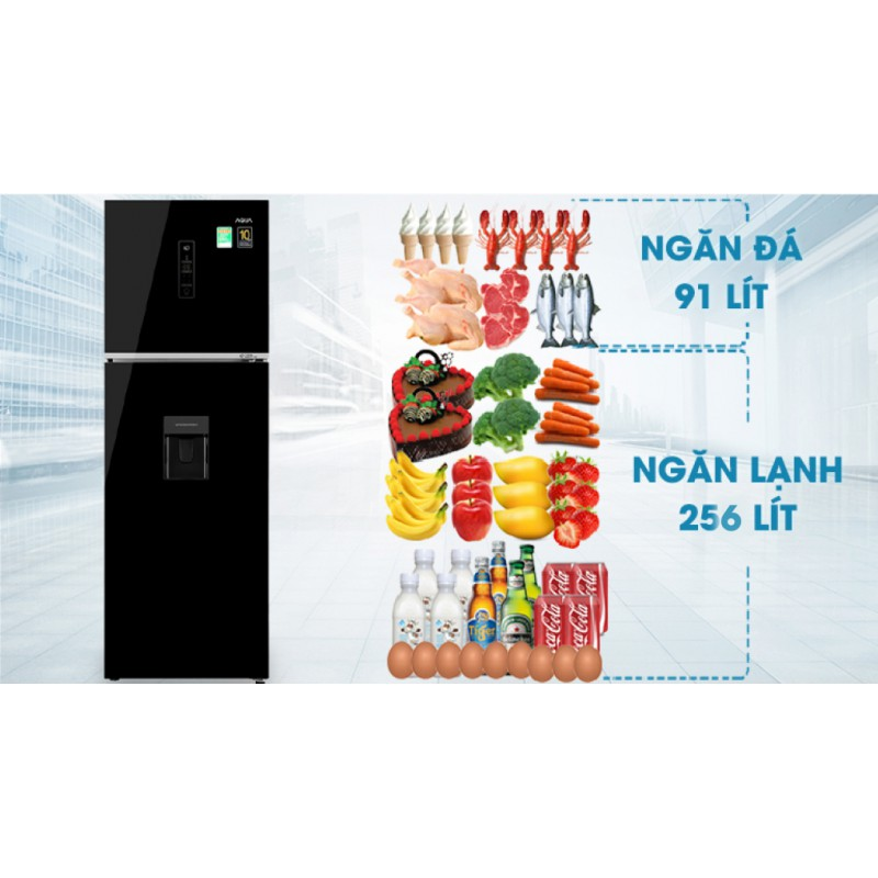 Tủ lạnh Aqua Inverter 347 lít AQR-T389FA(WGB)