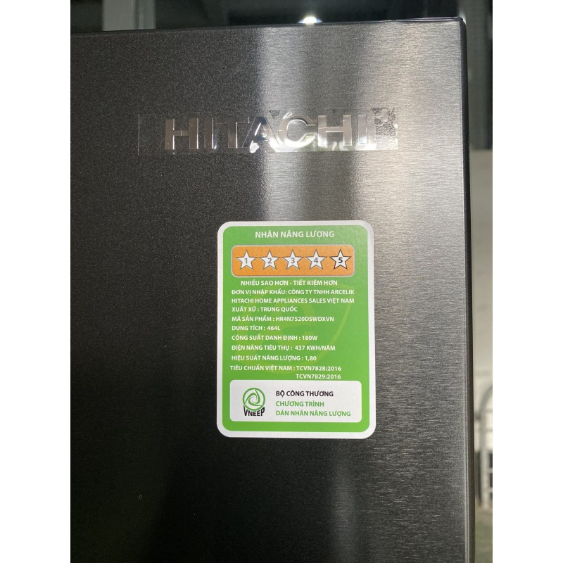 Tủ lạnh Hitachi HR4N7520DSWDXVN 464 lít
