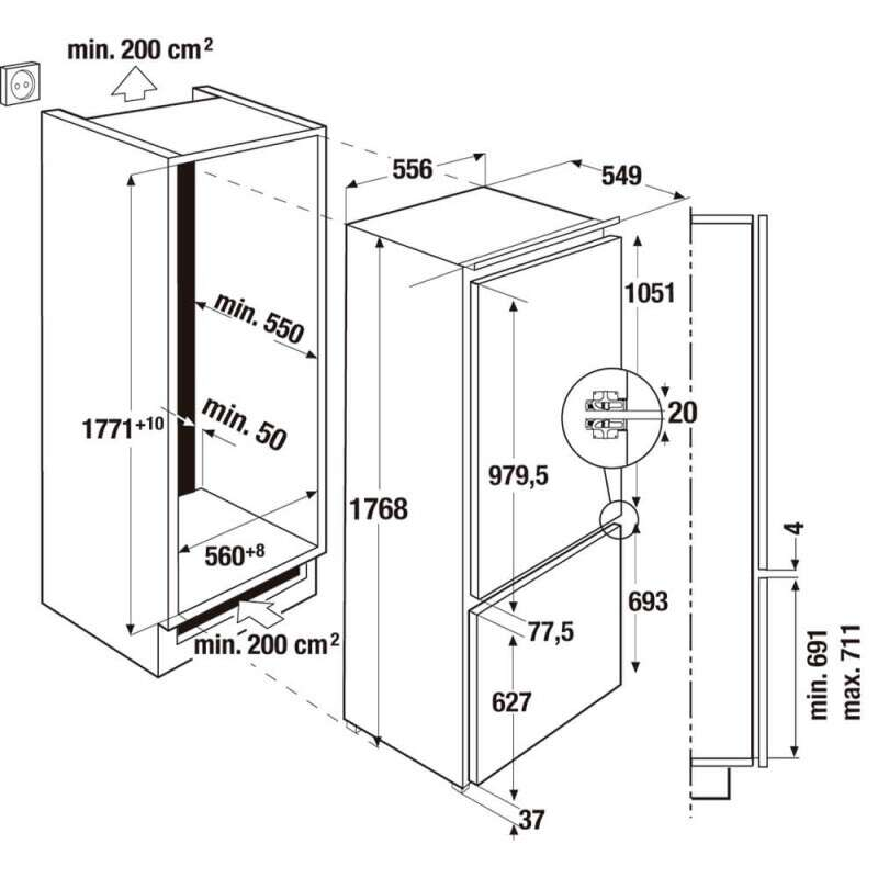 Tủ lạnh Kuppersbusch FKG 8500.1i 123570003