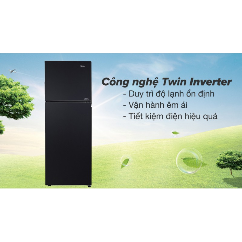 Tủ lạnh ngăn đông trên Aqua AQR-T352FA(FB) 342 lít