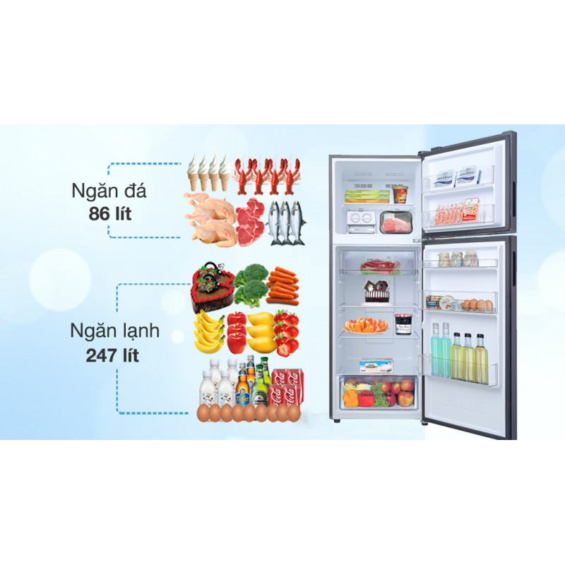 Tủ lạnh ngăn đông trên Aqua AQR-T352FA(FB) 342 lít
